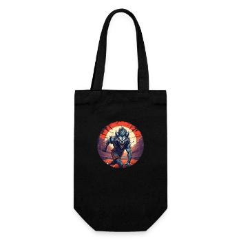 Creepy Halloween party costume werewolf running - Gift Bag for Bottles - black - Front