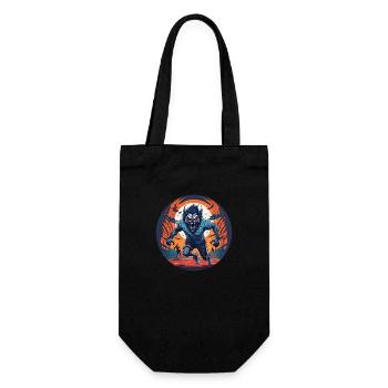 Gruseliges Halloween-partykostüm Werwolf Läuft - Geschenkbeutel für Flaschen - Schwarz - Vorne