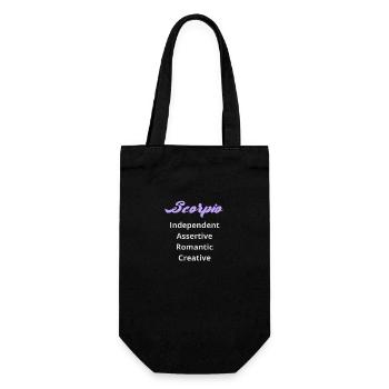 Logo signe astrologique "Scorpion" - Sac à bouteille - noir - Devant