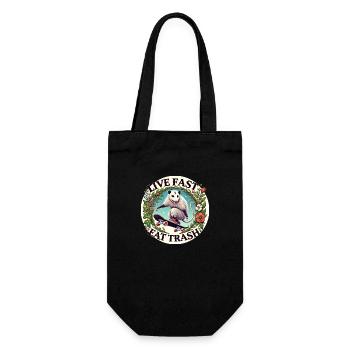 Eat Trash - Gift Bag for Bottles - black - Front
