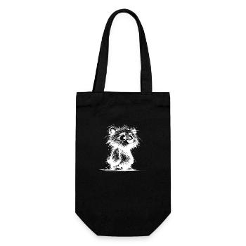 Dirty Fuzzy Bear Dessin pour enfants - Sac à bouteille - noir - Devant