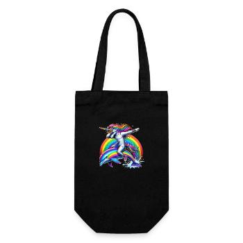 Drôle Dabbing Licorne Fermier Amoureux des animaux Dab - Sac à bouteille - noir - Devant