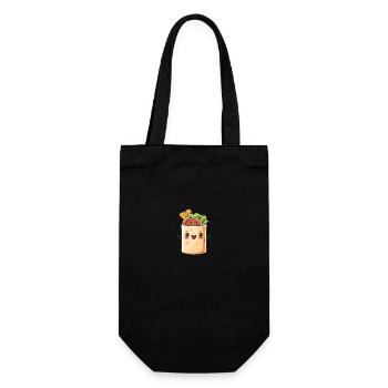 Cute Burrito Comic - Gift Bag for Bottles - black - Front
