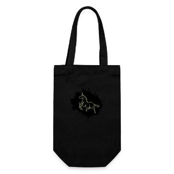 unicorn klecks - Geschenkbeutel für Flaschen - Schwarz - Vorne