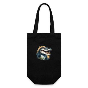 Sauvage en colère animal pugnace combatif crocodile - Sac à bouteille - noir - Devant
