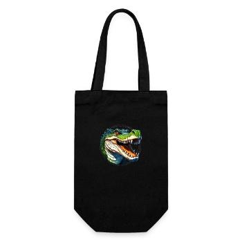 Sauvage en colère animal pugnace combatif crocodile - Sac à bouteille - noir - Devant
