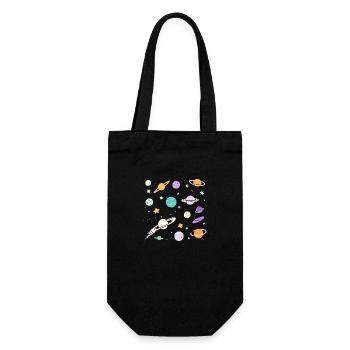 Fête de la planète pastel - Sac à bouteille - noir - Devant