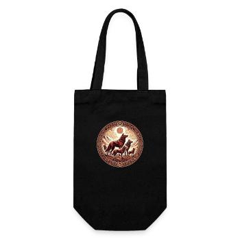 Rune Wolf Gifts - Gift Bag for Bottles - black - Front
