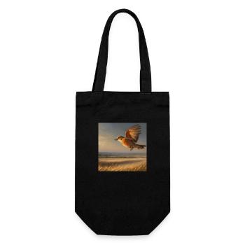Vogel - Geschenkbeutel für Flaschen - Schwarz - Vorne