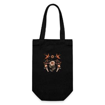 Bohemian Wildflowers - Gift Bag for Bottles - black - Front