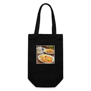 Die Liebe desSchnitzel,die letzten wahren Künstler - Geschenkbeutel für Flaschen - Schwarz - Vorne