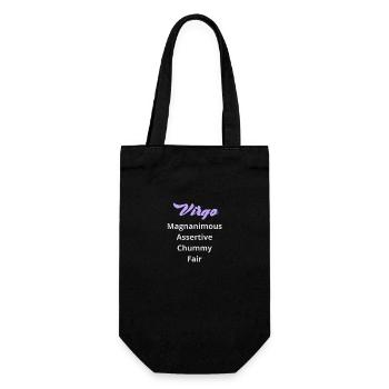 Logo signe astrologique "Vierge" - Sac à bouteille - noir - Devant