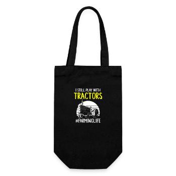 Farmer stable demonstrate protest - Gift Bag for Bottles - black - Front
