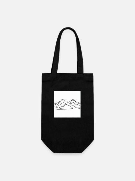 Montagne minimaliste - Sac à bouteille - noir