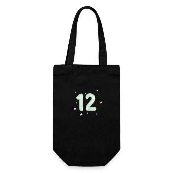 12e anniversaire watercolor étoile - Sac à bouteille - noir - Devant