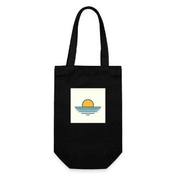 Sunset Minimalism - Geschenkbeutel für Flaschen - Schwarz - Vorne