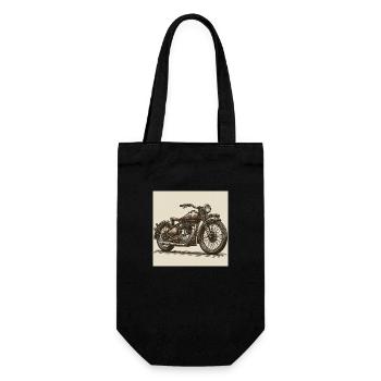 Vintage Moto Artistry - Geschenkbeutel für Flaschen - Schwarz - Vorne