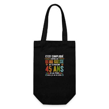 45 ans Cadeau Anniversaire 45 ans Drôle - Sac à bouteille - noir - Devant