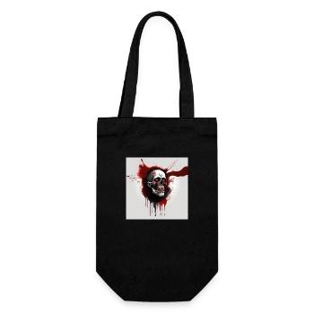 Horror Chic: Stylisches T-Shirt für Halloween-Fans - Geschenkbeutel für Flaschen - Schwarz - Vorne