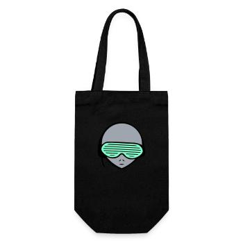 DJ Alien Alien Head Face Party Music - Gift Bag for Bottles - black - Front