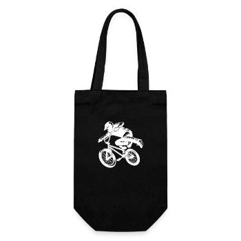 BMX Bike Stunt Rider Downhill Jump Style - Gift Bag for Bottles - black - Front