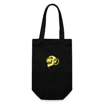 Skull with snake - Gift Bag for Bottles - black - Front