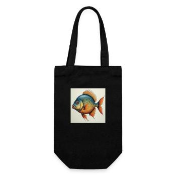 Fisch - Geschenkbeutel für Flaschen - Schwarz - Vorne