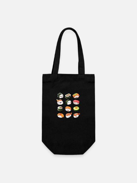 Kawaii Sushi Japon - Sac à bouteille - noir