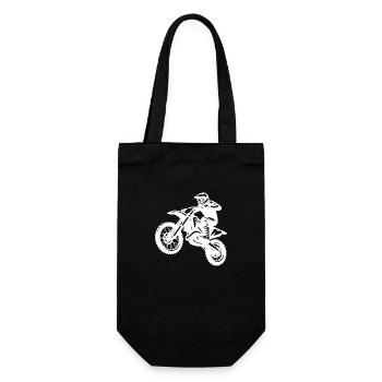 Enduro Hobby Motorsport Off-Road Machine in Jump - Gift Bag for Bottles - black - Front
