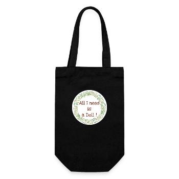 All I need - Gift Bag for Bottles - black - Front
