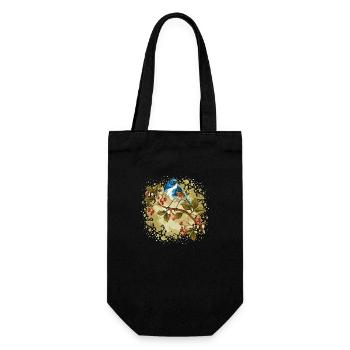 Colorful bird - Gift Bag for Bottles - black - Front
