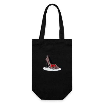 Talons hauts – Motif à carreaux écossais - Sac à bouteille - noir - Devant