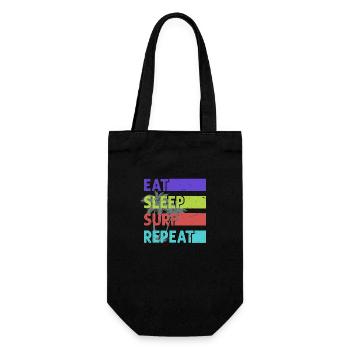 Eat, Sleep, Surf, Repeat - Gift Bag for Bottles - black - Front