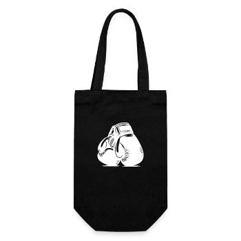 Gepolsterte Boxhandschuhe für perfekten Schlag - Geschenkbeutel für Flaschen - Schwarz - Vorne
