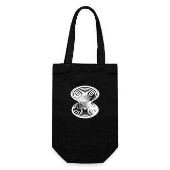 Lignes en spirale Figure Cercles géométriques - Sac à bouteille - noir - Devant