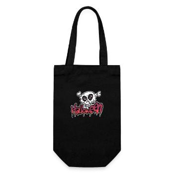 Crâne effrayant pour Halloween - Sac à bouteille - noir - Devant