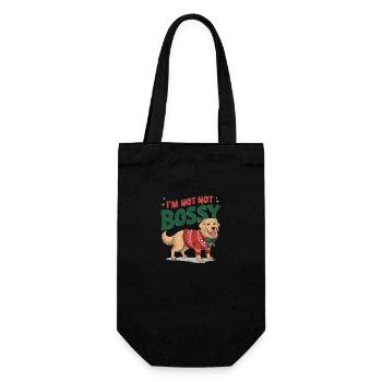 Golden Retriever Hund Weihnachten - Geschenkbeutel für Flaschen - Schwarz - Vorne