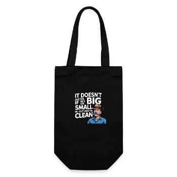 Man has to be Clean - Geschenkbeutel für Flaschen - Schwarz - Vorne