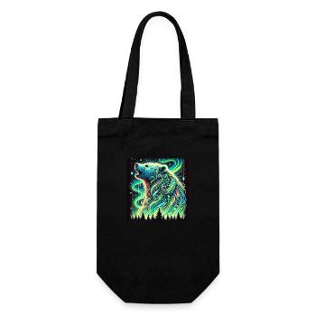 Bear Aurora - Gift Bag for Bottles - black - Front