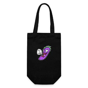 Citrouille d’Halloween effrayante : des bonbons ou un sort ? - Sac à bouteille - noir - Devant