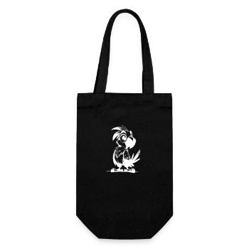 Little Cute Parrot Kids Pencil Drawing - Gift Bag for Bottles - black - Front