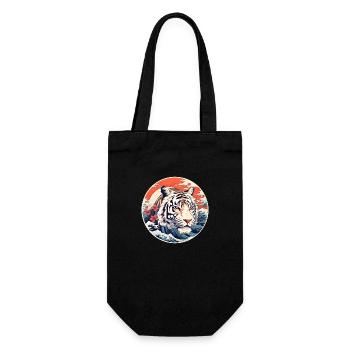 Vague du tigre blanc Ukiyo-e Hokusai - Sac à bouteille - noir - Devant