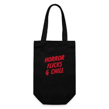 Horrorfilme und Chill - Geschenkbeutel für Flaschen - Schwarz - Vorne
