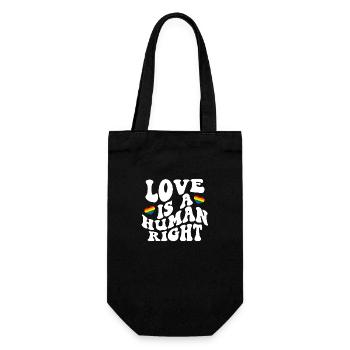 Love Is A Human Right LGBTQ Gay Pride - Gift Bag for Bottles - black - Front