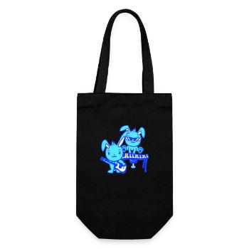 2 Bunnies Rabbit Cool Band Cute Two Friends Team - Gift Bag for Bottles - black - Front