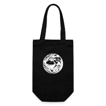 Astronauts View Earth Space Europe Africa - Gift Bag for Bottles - black - Front