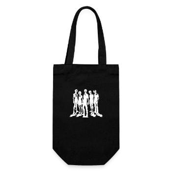 Gruselige Halloween Zombie Gruppe - Geschenkbeutel für Flaschen - Schwarz - Vorne