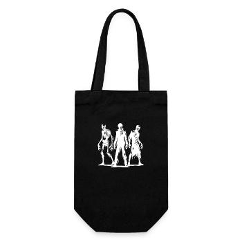 Schaurig Gruselige Halloween Zombie Gruppe - Geschenkbeutel für Flaschen - Schwarz - Vorne