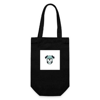 Böser Hund - Geschenkbeutel für Flaschen - Schwarz - Vorne