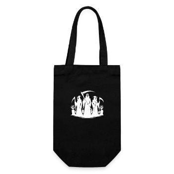 Gruselige Sensenmänner Halloween Friedhof Party - Geschenkbeutel für Flaschen - Schwarz - Vorne